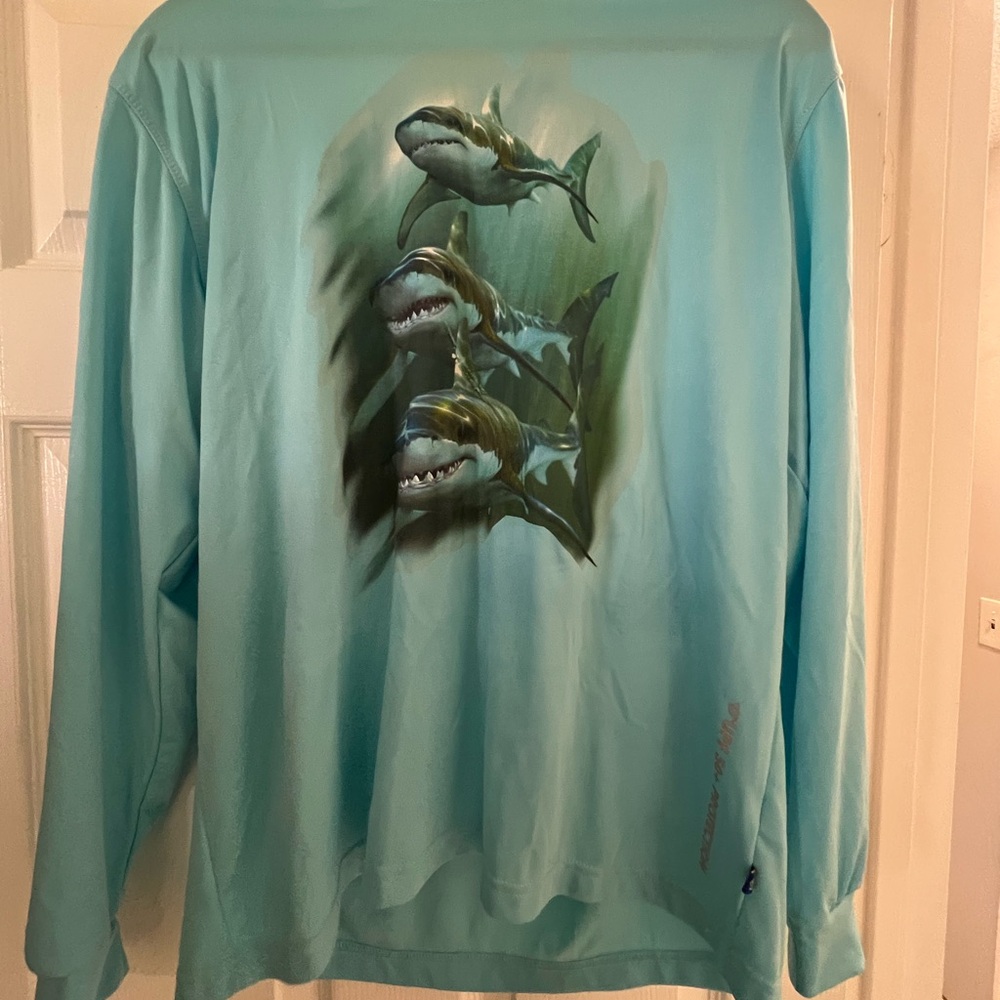 Banana Boat SPF 50+ long sleeve sun shirt with Shark Design